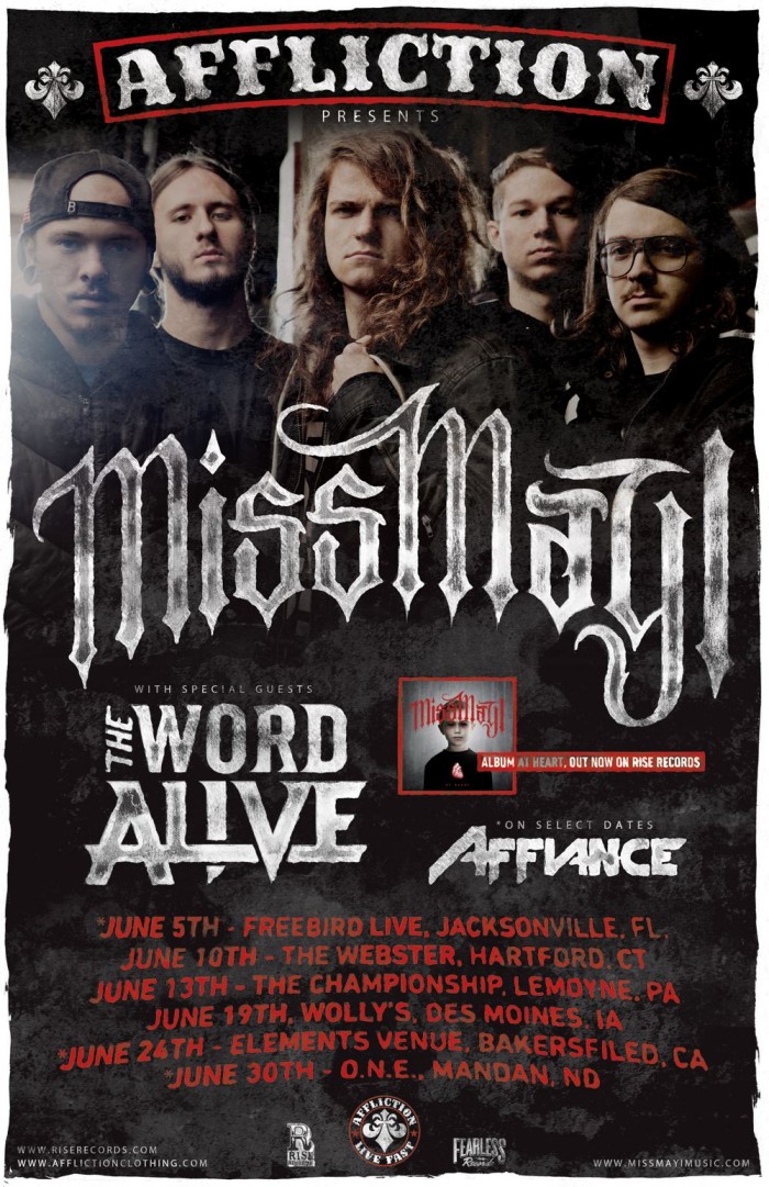 Miss May I to play Affliction Clothing-Sponsored headline shows with support from The Word Alive, Affiance