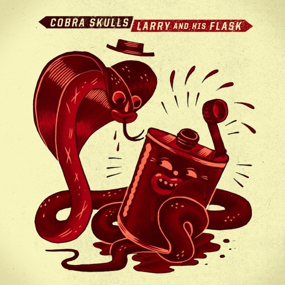 Larry and His Flask & Cobra Skulls announce very limited Split 7″