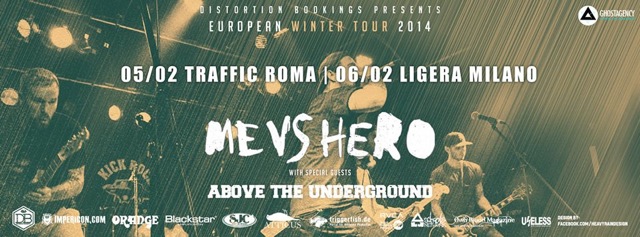 Me Vs Hero & Above The Underground in Italia per due imperdibili date!