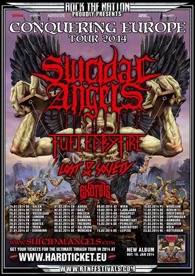 Suicidal Angels – ‘Conquering Europe Tour 2014′