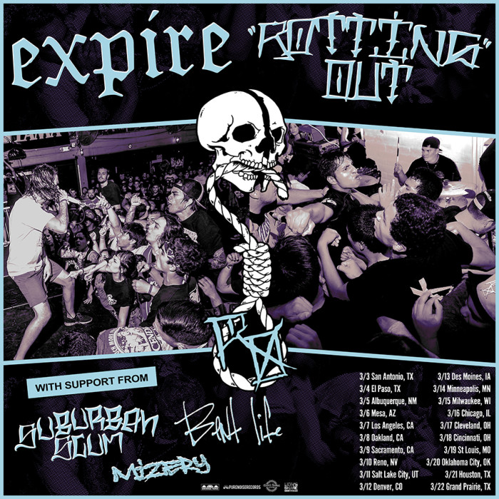 EXPIRE ANNOUNCE U.S. CO-HEADLINING TOUR WITH ROTTING OUT IN MARCH