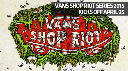 The Vans Shop Riot series returns for 2015, and kicks off at St. Albans’ Pioneer Skatepark in the Uk on April 25-26