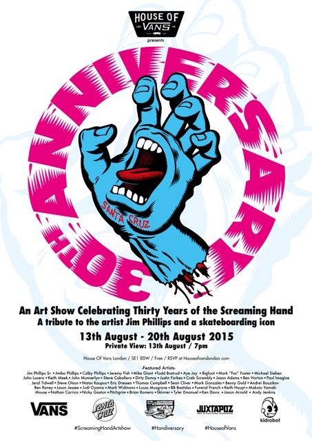 House of Vans London presents Jim Phillips: 30 Years Of The Screaming Hand // Exhibition