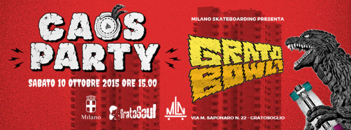 Caos Party 2.0: lo skateboarding milanese festeggia l’apertura di Gratobowl Milano