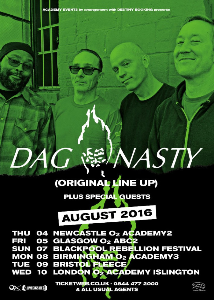 Dag Nasty – US Melodic hardcore pioneers announce first ever UK Tour august 2016