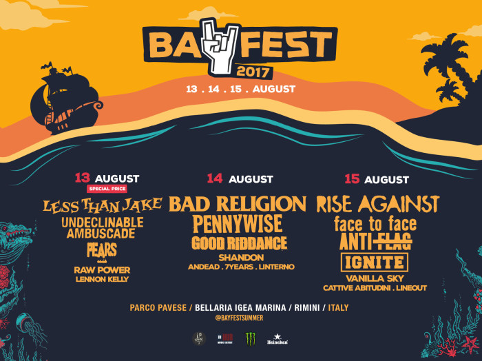 Bay Fest 2017: si aggiungono Pears e Good Riddance, cambio data per Face To Face