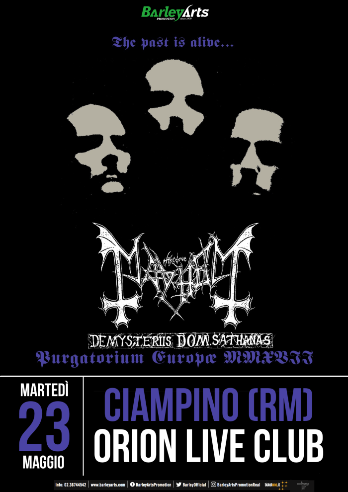 ‘De Mysteriis Dom Sathanas’ live: i Mayhem a Roma per suonare la loro pietra miliare