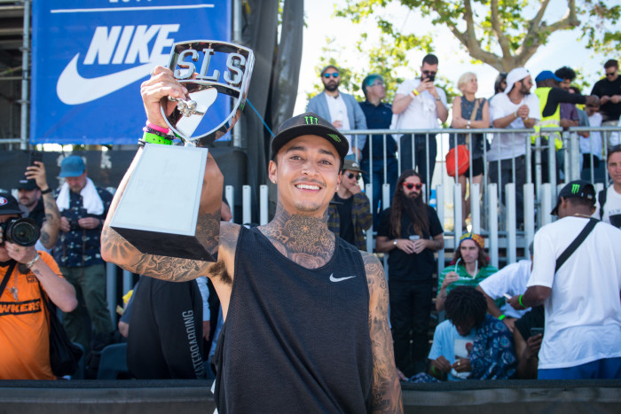 Monster Energy’s Nyjah Huston takes 1st place at the SLS Nike SB Pro Open in Barcelona