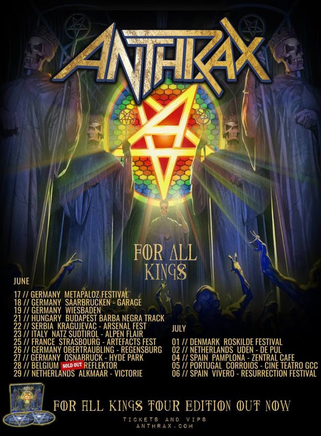 Anthrax pubblicano un nuovo singolo digitale e annunciano le date estive in Europa!