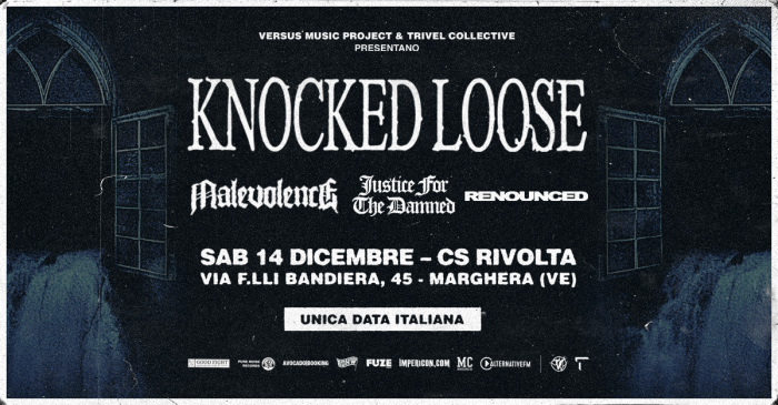 Versus Music Project & Trivel sono felici di presentarvi, per la prima volta in Italia, Knocked Loose!