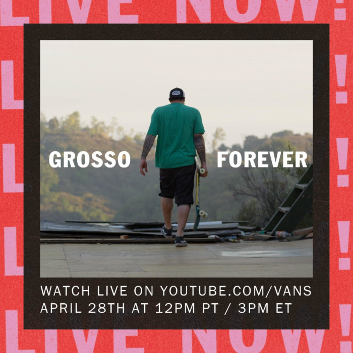 Vans celebra la leggenda dello skateboard Jeff Grosso con un live su Youtube oggi 28 aprile