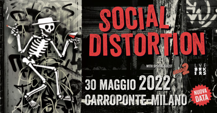 Social Distortion spostata l’unica data italiana 30 Maggio 2022 c/o Carroponte