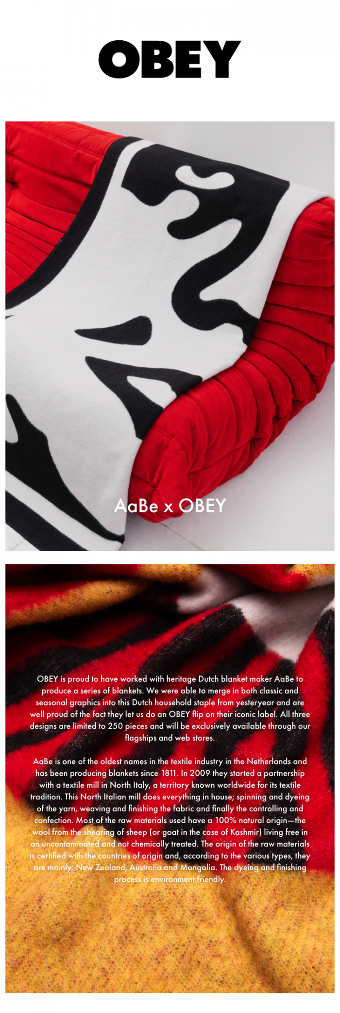 Aabe x Obey Blankets