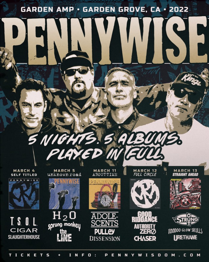 Pennywise announces 2 weekends of So Cal shows at Garden Amp
