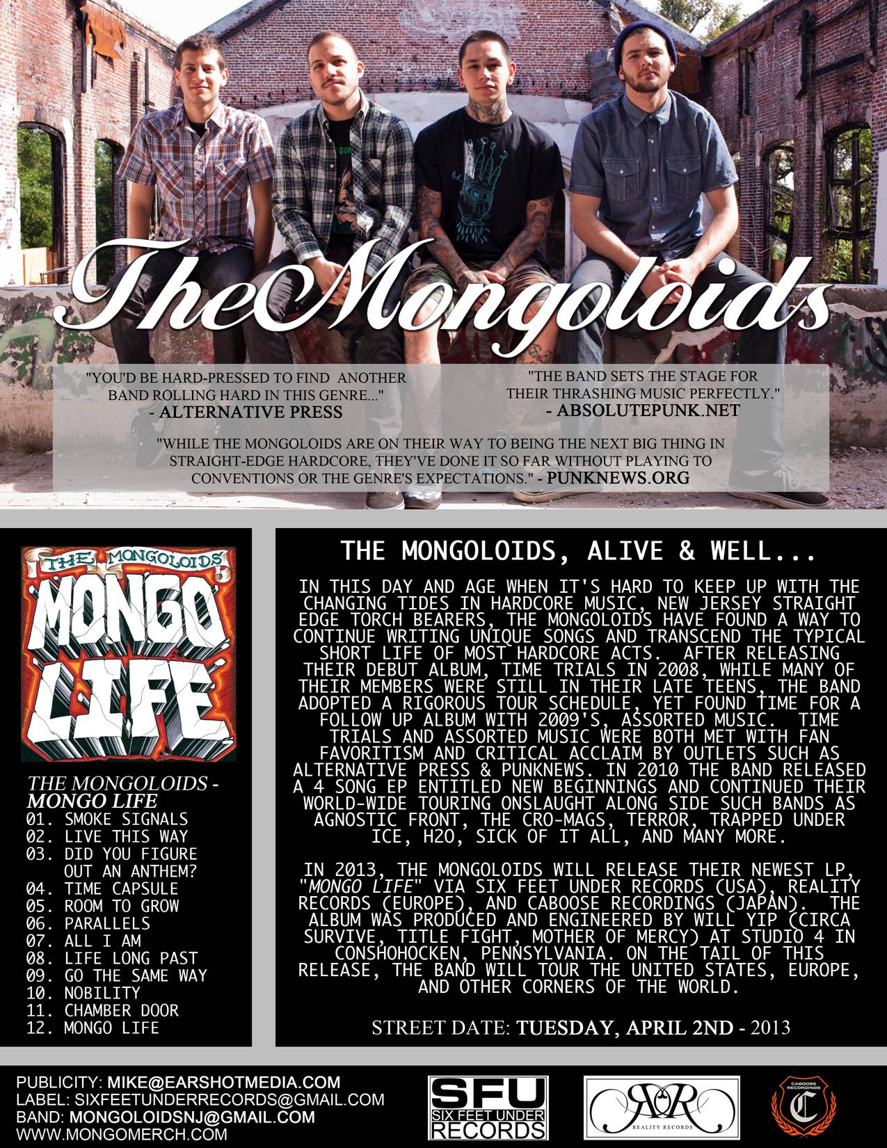 NJ’s The Mongoloids to release limited 7” single ‘Room To Grow’