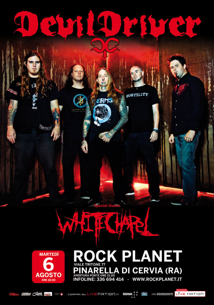 Devildriver: ad agosto in tour con Whitechapel!