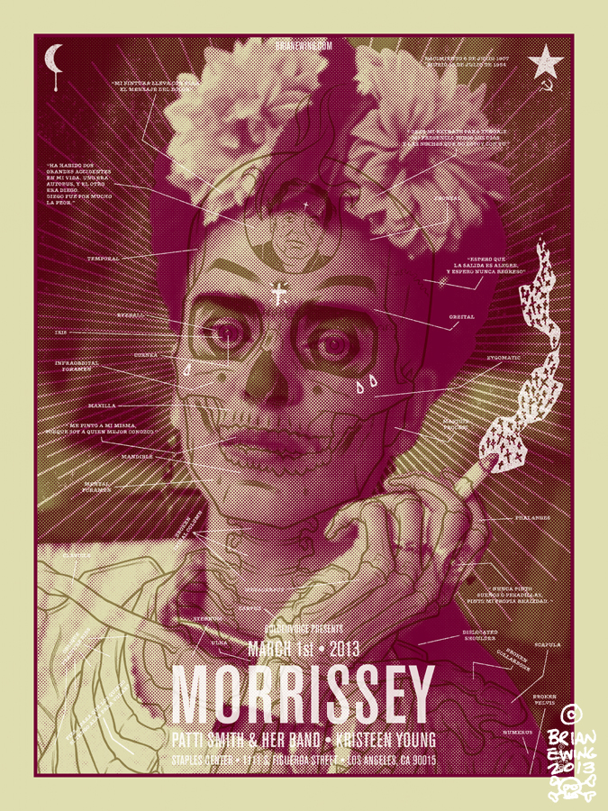 New Morrissey gig poster by Brian Ewing