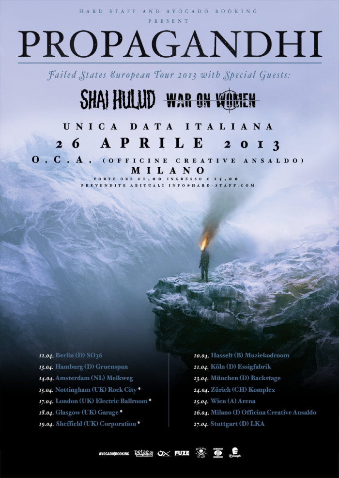 Propagandhi + special guest: Shai Hulud, War On Women – 26 Aprile – Milano O.C.A.