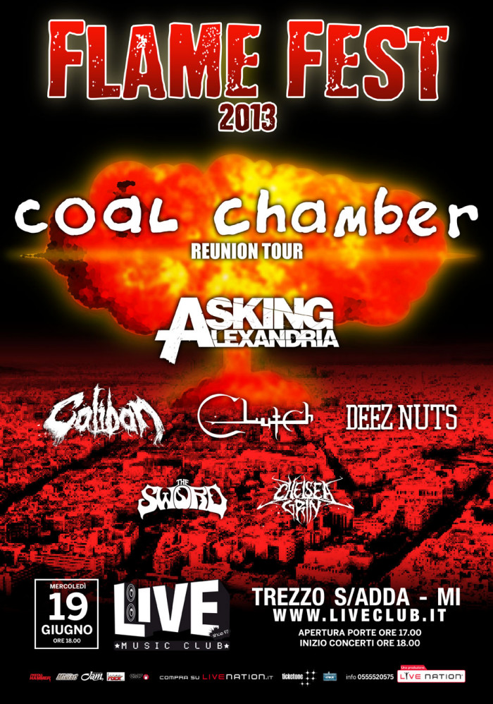 Flame Fest 2013! L’evento metalcore più atteso dell’anno torna per una data unica al Live Club di Trezzo
