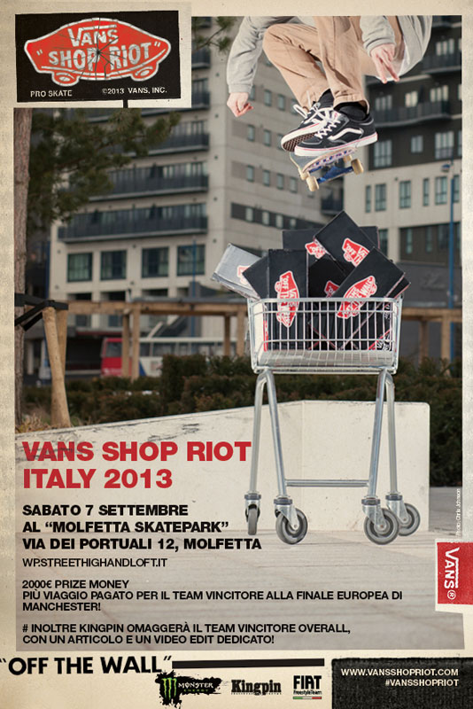 Vans Skate Shop Riot 2013 La più importante sfida internazionale tra skate shop