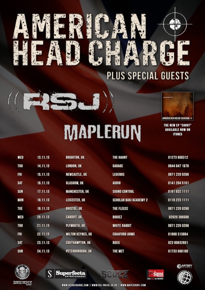 American Head Charge UK show dates