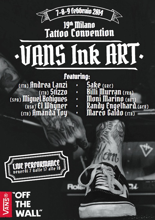 Vans Ink Art – 7 febbraio ore 17 @ Milano Tattoo Convention
