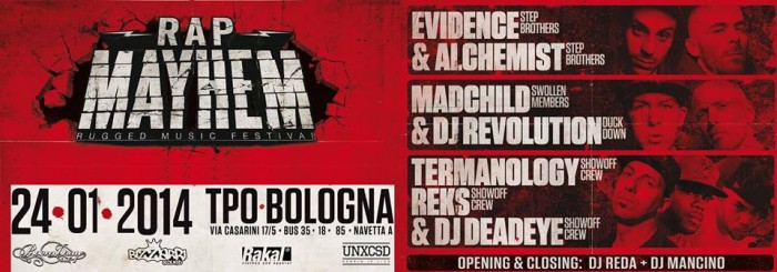 Rap Mayhem Festival 24 gennaio Bologna @ TPO