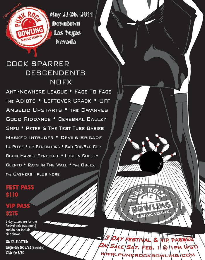 The 16th Annual Punk Rock Bowling and Music Festival May 23-26, 2014