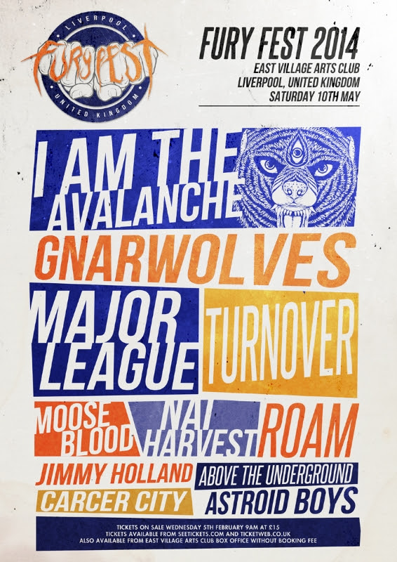 Fury Fest announces I Am The Avalanche, Gnarwolves & more for 2014…