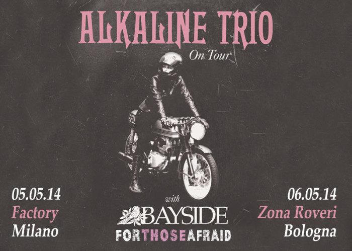 ALKALINE TRIO: ANNUNCIATO IL GUEST ITALIANO PER LE DATE DI MILANO E BOLOGNA