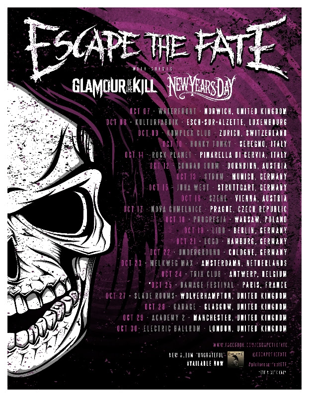 Escape The Fate – In Italia a ottobre per due date