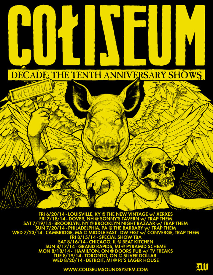 COLISEUM ANNOUNCES 10TH ANNIVERSARY TOUR DATES IN JUNE, JULY & AUGUST