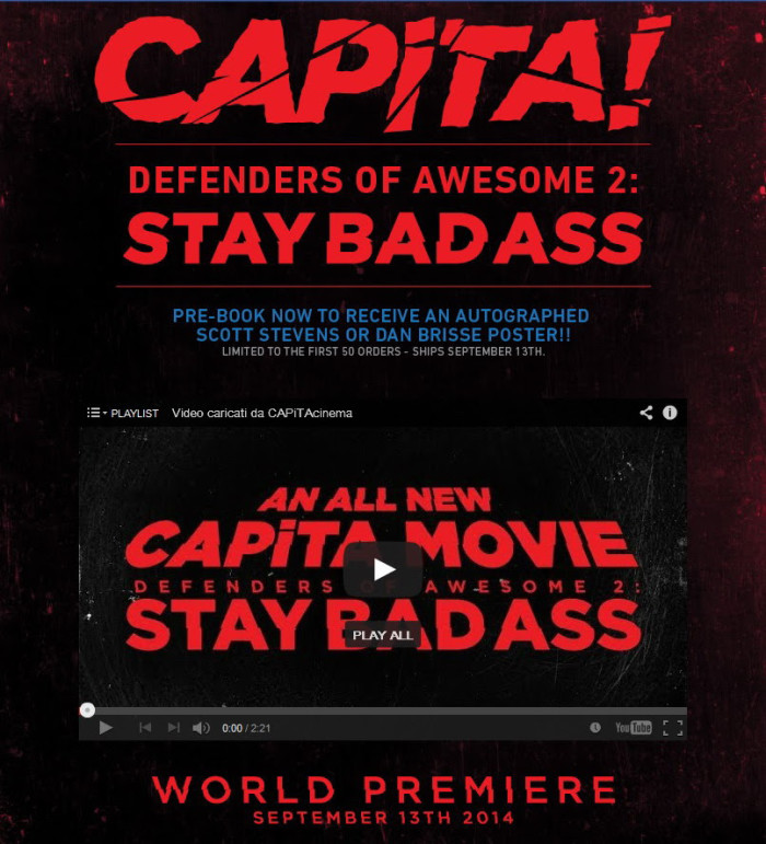 CAPiTA ‘Defenders of Awesome 2 – Stay Bad Ass’: teaser online