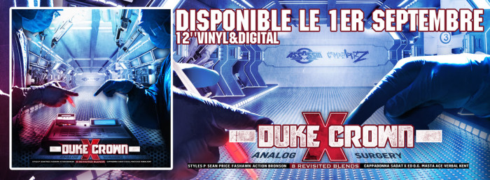 New vinyl release Dj Duke & Crown ‘Analog Surgery’ / 12inch blue edition