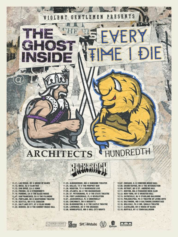 BACKTRACK CONFIRMED AS SUPPORT ON EVERY TIME I DIE / THE GHOST INSIDE TOUR IN NOVEMBER & DECEMBER IN THE U.S.