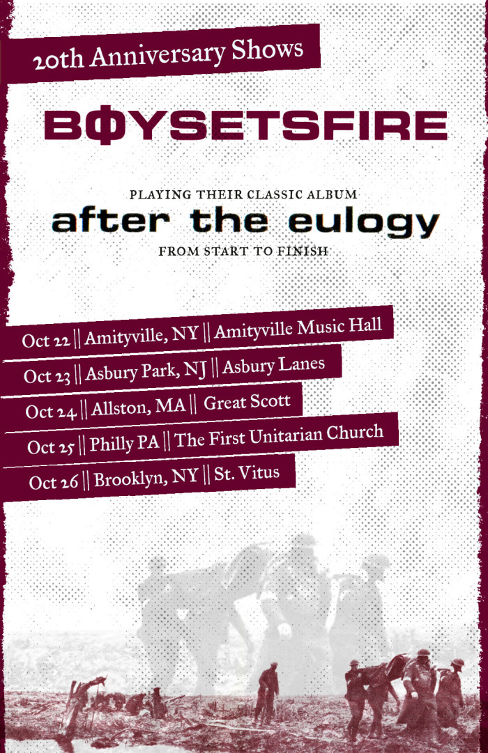 BOYSETSFIRE ANNOUNCES ‘AFTER THE EULOGY’ TOUR