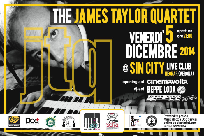 James Taylor Quartet + Cinemavolta – Italian Tour – Dicembre 2014