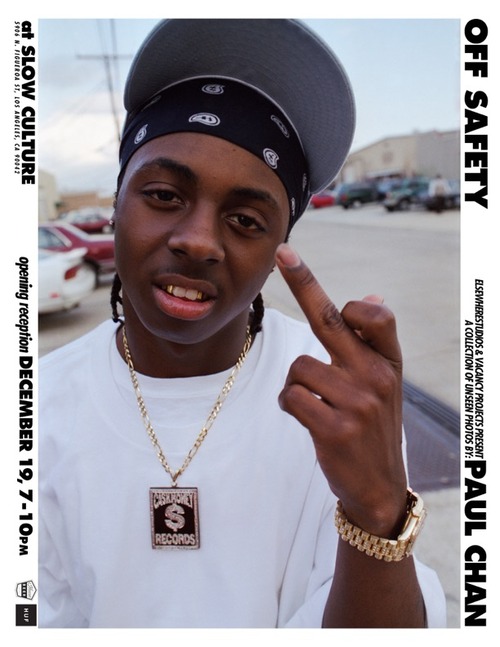 Huf x Paul Chan ‘Off Safety’ @ Slow Culture Gallery featuring photos of Cam’ron, Dr. Dre, Snoop Dogg, Ghostface