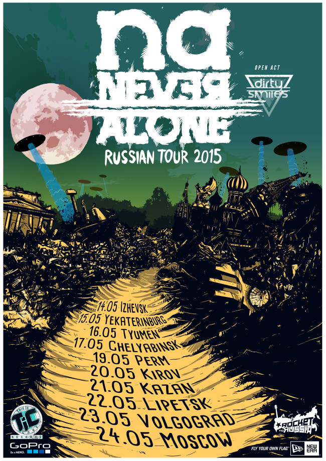 NEVERALONE Russian Tour 2015 - Tour Poster