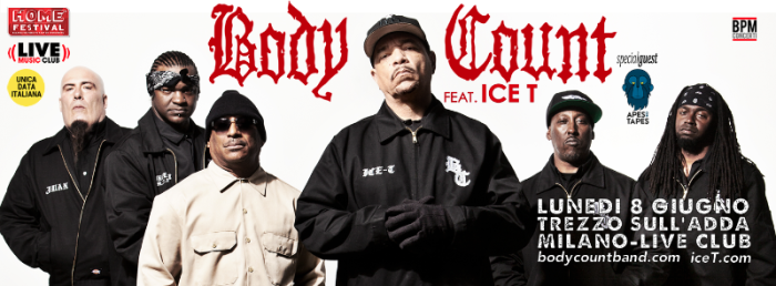 Body Count feat. Ice T: unica data italiana 8 Giugno al Live di Trezzo!