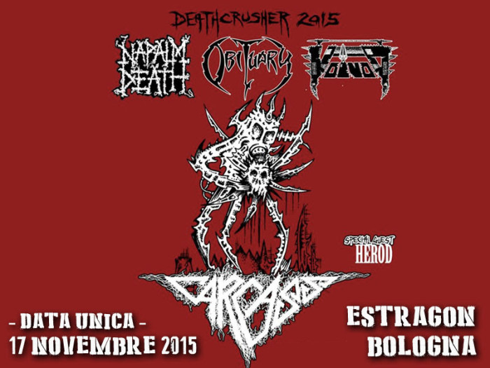 Deathcrusher Tour 2015: manca solo una settimana all’evento metal dell’anno!