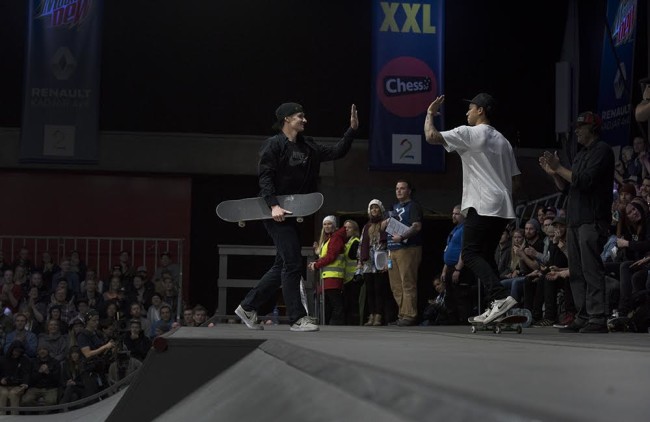 Shane O'Neill and Nyjah Huston at XGames Skateboarding in Oslo