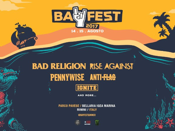 I Pennywise si aggiungono all’incredibile line-up di Bay Fest 2017!