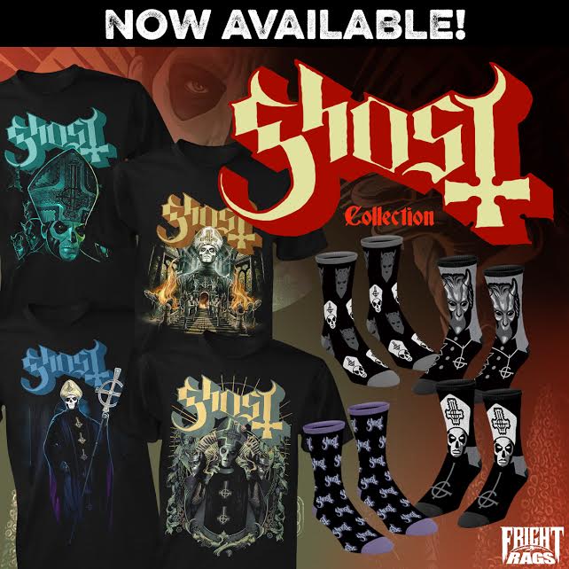 Heavy metal act Ghost teams with Fright-Rags for exclusive apparel