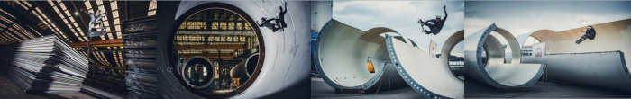 Skating in wind turbines. Skateboarders write history in Asturias (Spain)