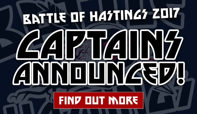 BATTLE OF HASTINGS 2017 CAPTAINS ANNOUNCED
