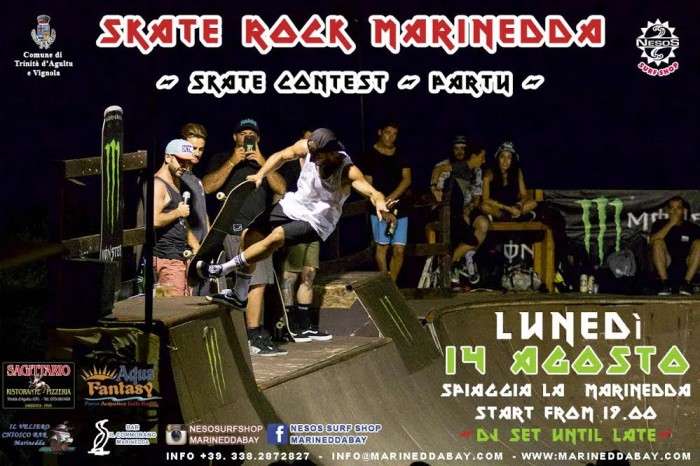 Ferragosto alla Marinedda con lo Skate Rock Pool Party