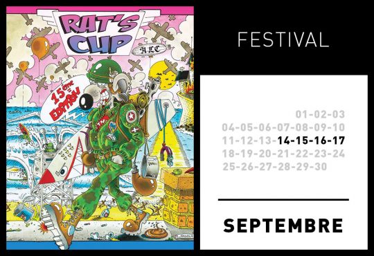 2017: 15° edition de La Rat’s Cup / Surf & Music Festival 14, 15, 16, 17 Sept, Côte des Basques, Biarritz