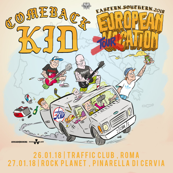 COMEBACK KID, 2 DATE IN ITALIA IL PROSSIMO GENNAIO