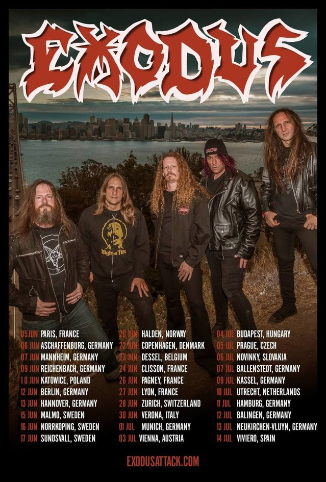 Exodus – to tour Europe this summer!